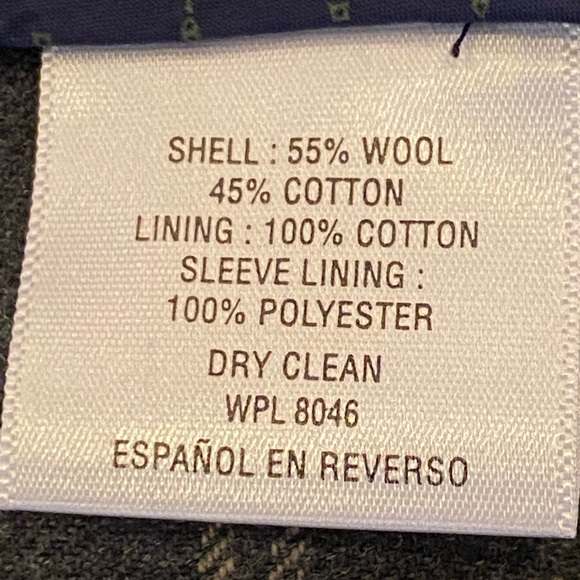 Tasso Elba Mens 2 Button Grey Sport Coat w Tan Window Pane Plaid / L 42-44 - Picture 15 of 16